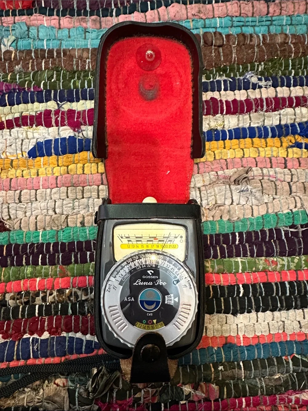 Vintage Gossen Luna-Pro Light Meter w Leather Case Parts Repair Germany